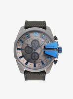 Diesel Mega Chief Chronograph  Schwarz/Blau  Neu & OVP