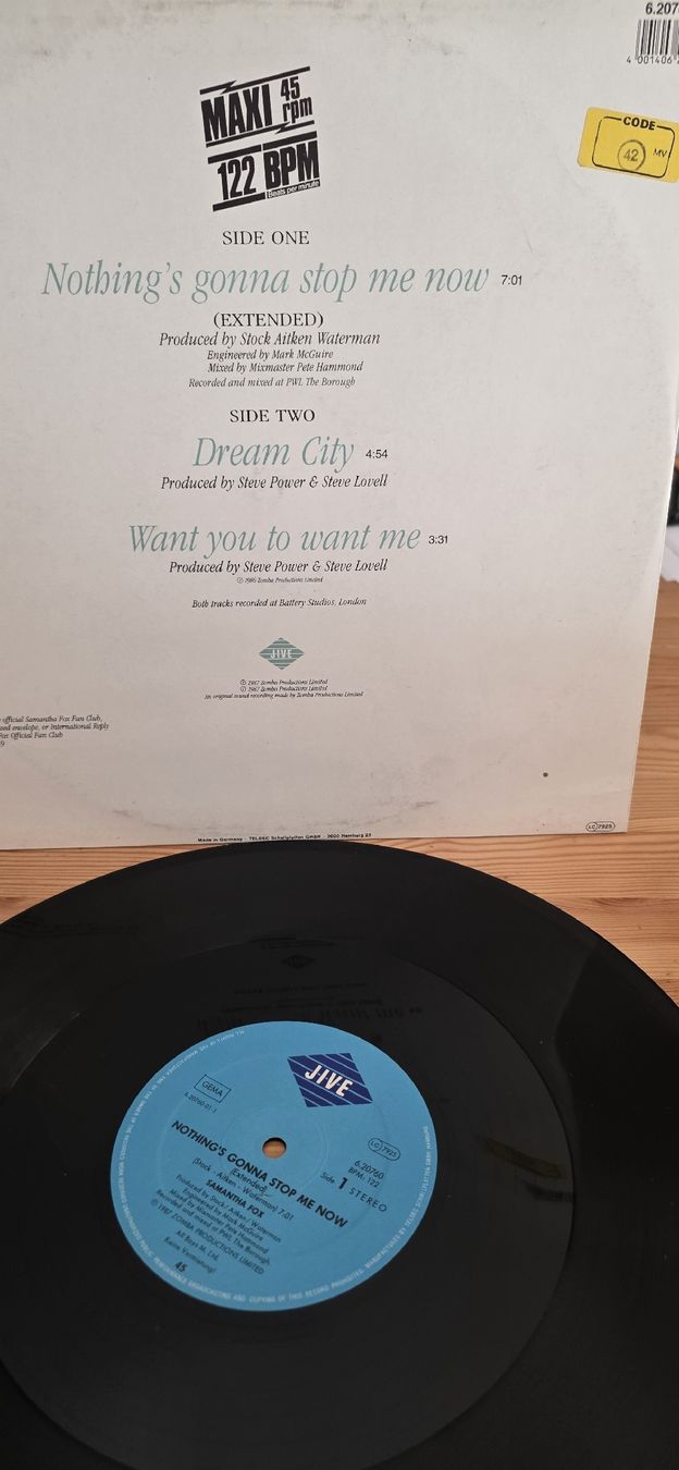 Schallplatten: Samantha Fox Nothing's Gonna Stop Me Now maxi 45  – Gebraucht aus Yvonand von RF-VINYL 2
