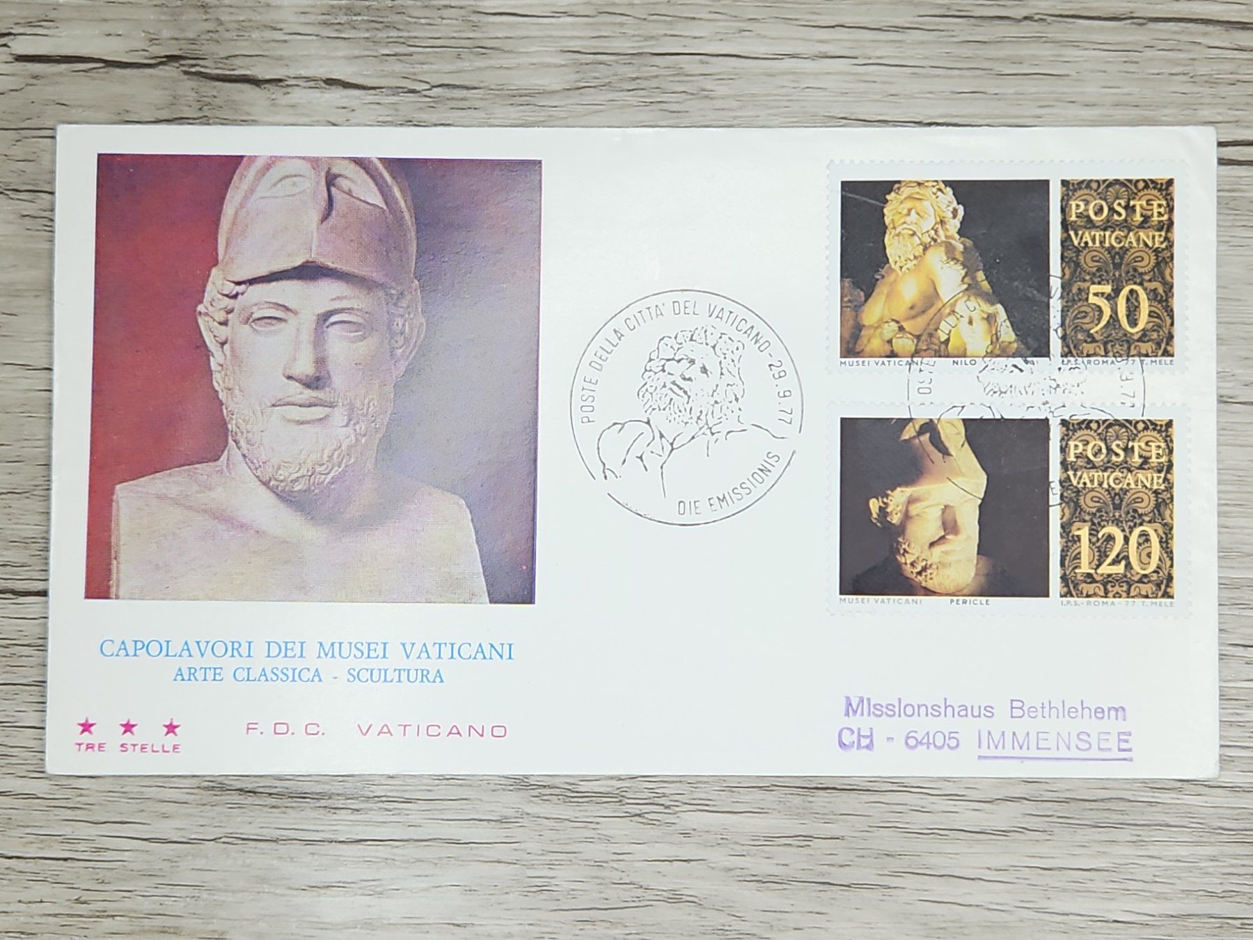Tutti i francobolli: CL05 Enveloppe + Timbre Poste Vaticane 1977 – Usato da Cousset venduto da Patrick_Collections