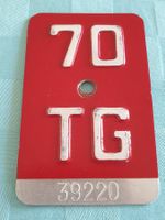 Velonummer TG 70