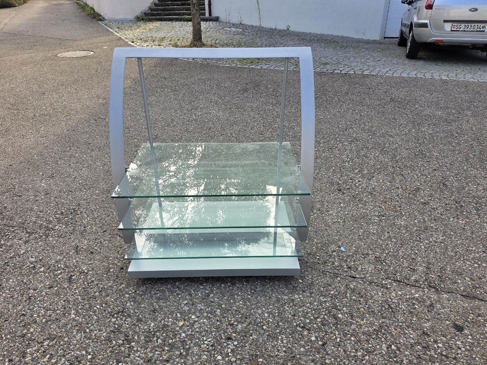 Vitrinen: Steinhoff Glasvitrine silber hellblau temperiertes Glas 4  – Gebraucht aus Mettlen von elios0888 5