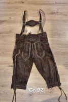 Trachtenlederhose Kinder braun Gr. 92 Echtleder