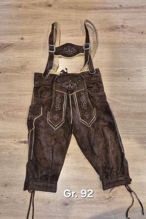 Trachtenlederhose Kinder braun Gr. 92 Echtleder