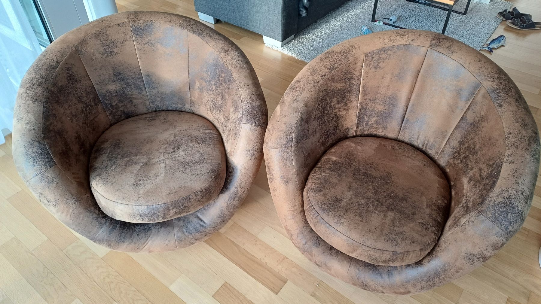 Sessel: Drehsessel Wildleder – Neu (gemäss Beschreibung) aus Hohenrain von Lala539 6