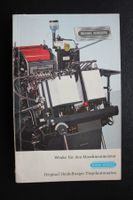 Fachbuch Original Heidelberger Tiegelautomaten Handbuch