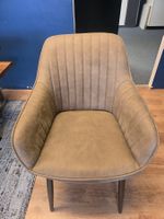 2 Stühle Turin Taupe Microfaser / Lagrausverkauf