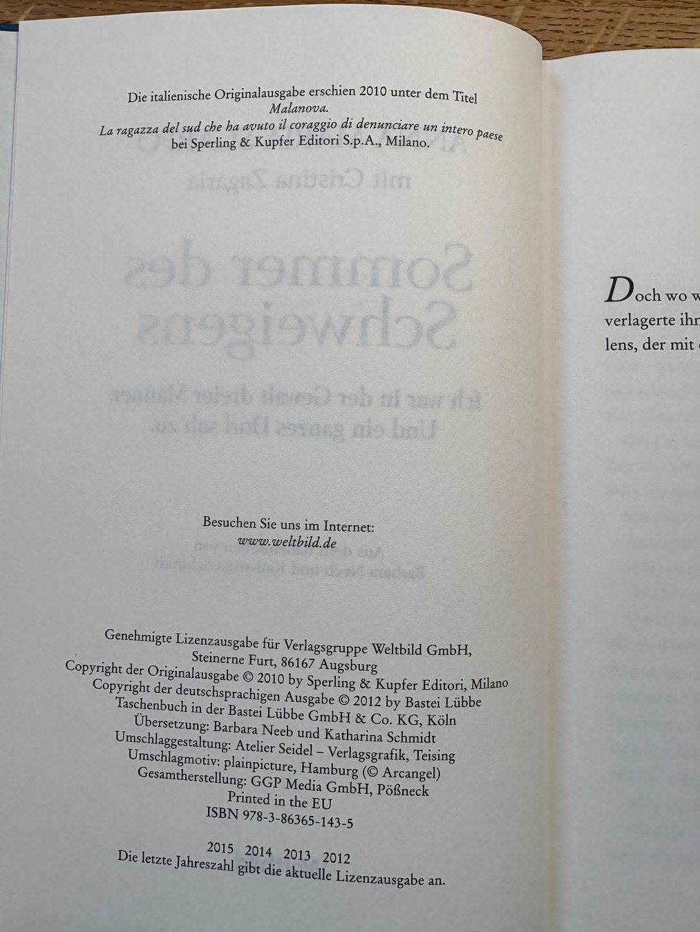 Libri: Sommer des Schweigens – Usato da Seengen venduto da Andalusia 4