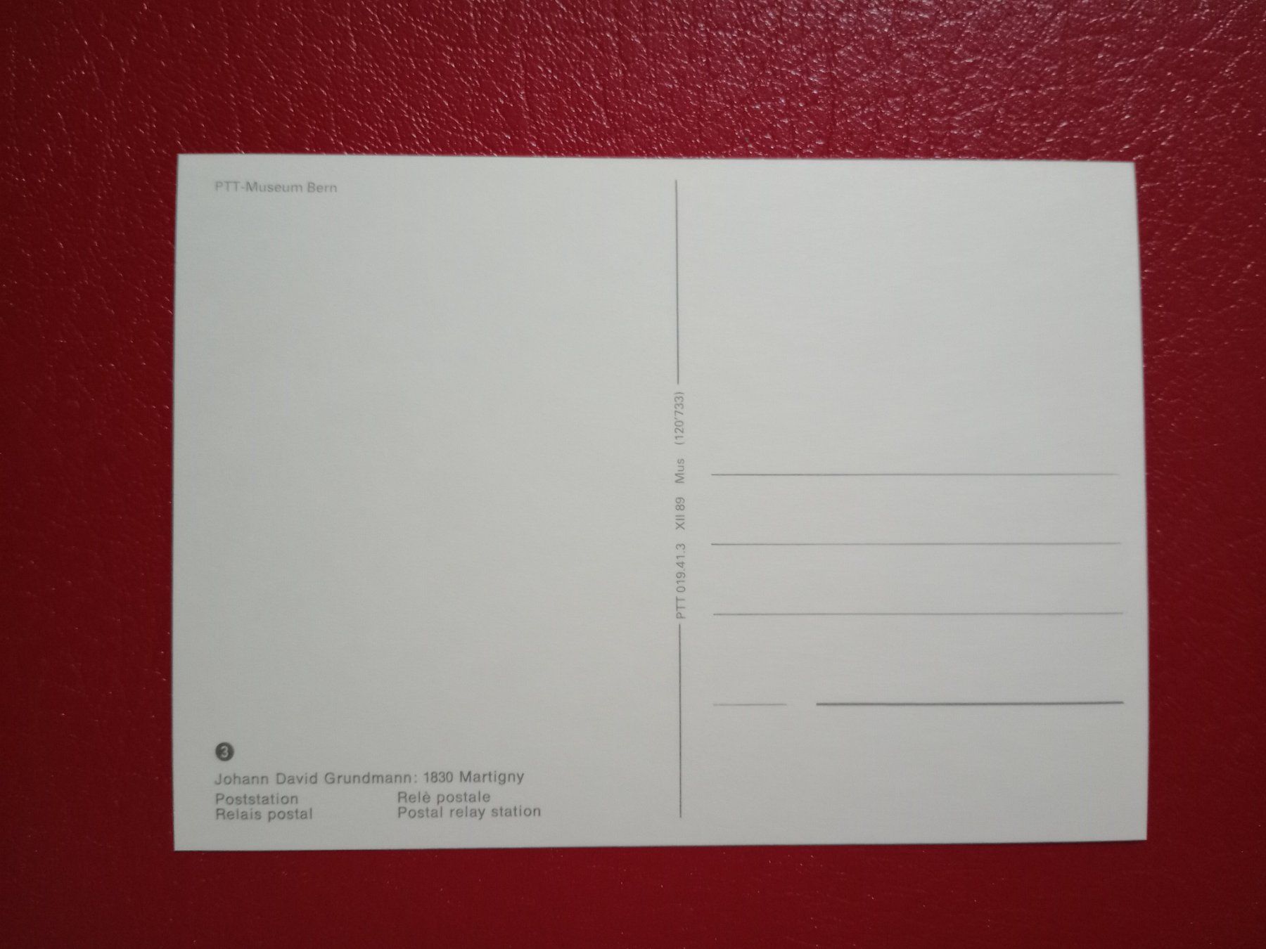Cartoline postali: AK PTT Serie Martigny Poststation – Usato da Küttigen venduto da Melisch1000 1