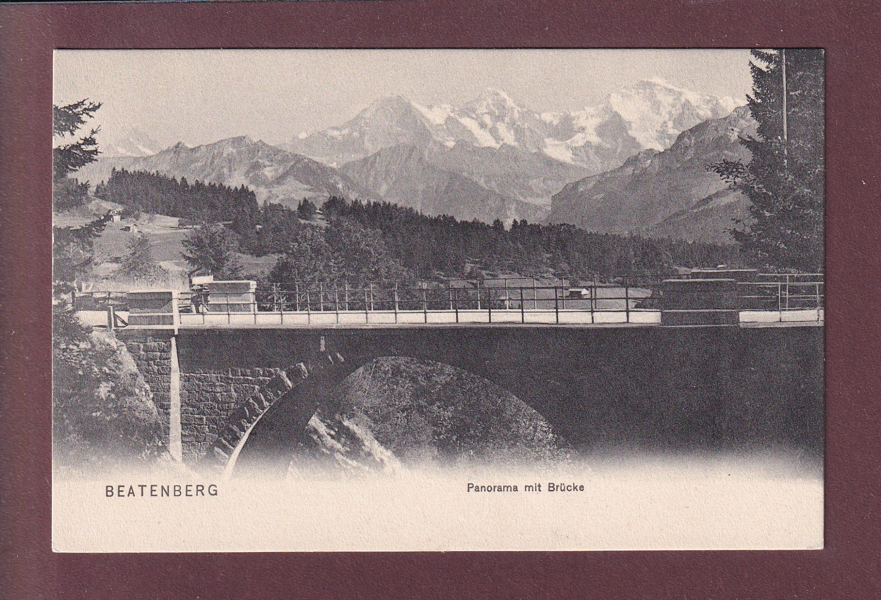 Ansichtskarten: BEATENBERG - Panorama mit Brücke – Gebraucht aus Pully von nicecards
