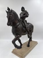 Bronzefigur Reiter mit Inschrift Bartolomeo Colleoni 40cm
