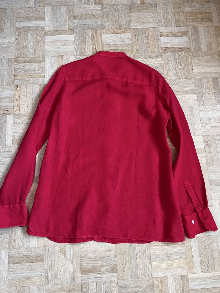 Chemisiers: Hemdbluse Caliban rot Leinen Gr. 34  – D'occasion à Zürich par Kleanthy 5