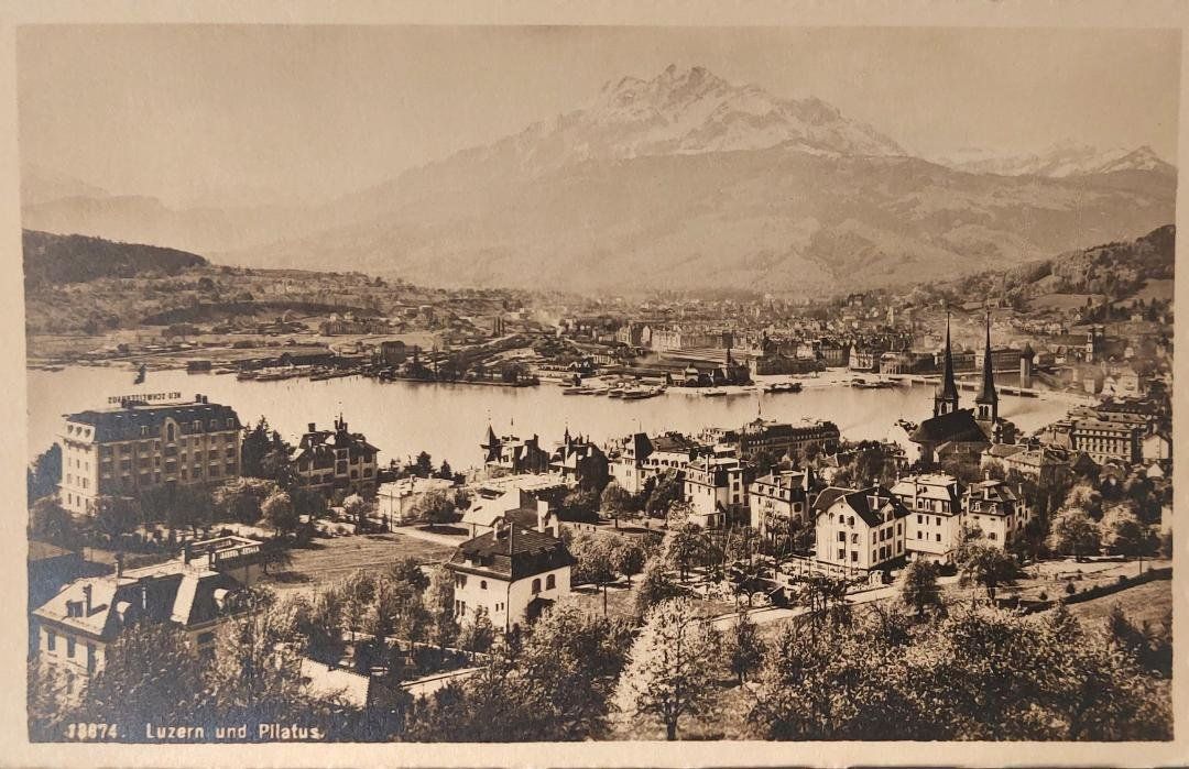 Ansichtskarten: LUZERN und Pilatus – Gebraucht aus Delémont von Domdom1