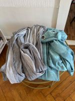 Rideaux 2x bleus et 2x gris