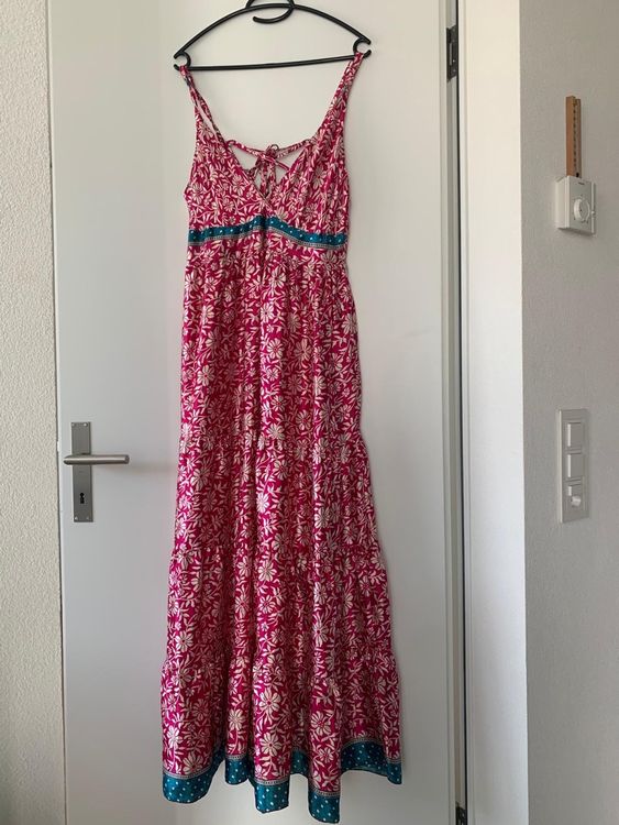 Robe D'Été Fleurie Femme - Taille 8 - Blanc - Style Beach