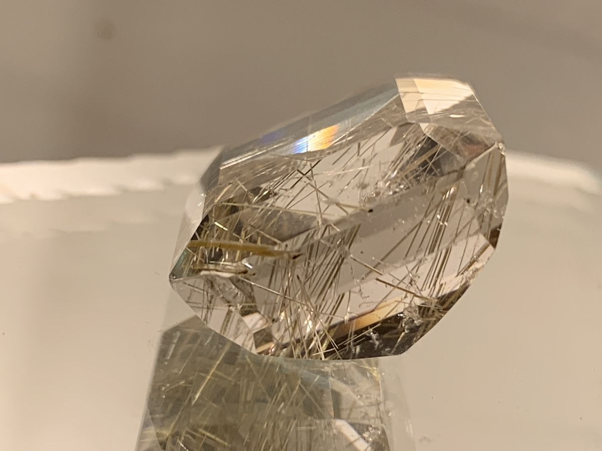 Pietre preziose: Rutilquarz Schmuckstein , Goldene Einschlüsse, – Usato da Worblaufen venduto da Invintage64 6