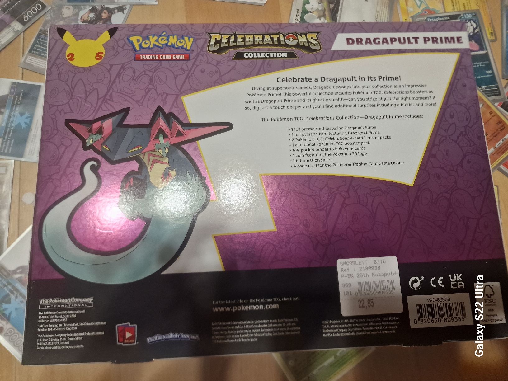 Pokémon Carte collezionabili: Coffret Pokémon Celebrations Dragapult Prime scellé – Nuovo e nell'imballaggio originale da Bulle venduto da ned_msw7 1