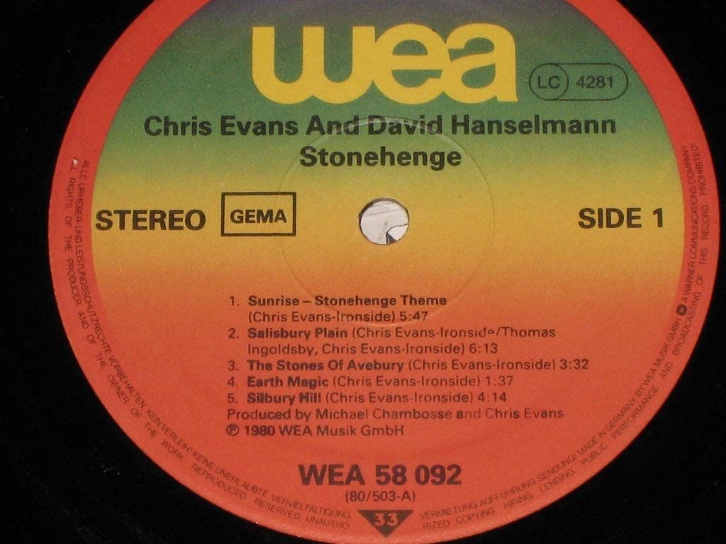 Schallplatten: LP - CH.EVANS & D.HANSELMANN-STONEHENGE – Gebraucht aus Steckborn von Quo7 1