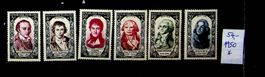 FRANCE SÉRIE DE BEAUX TIMBRES NEUFS* 1950. COTE 54.  /U13