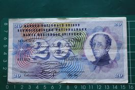 general dufour banknote 20 franken 1967