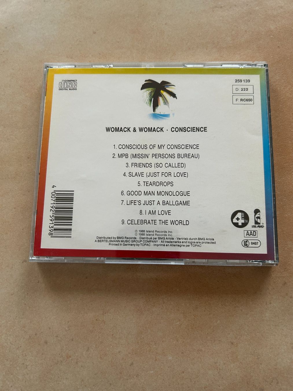 CD: Womack & Womack Conscience – Usato da Wiggiswil venduto da Cwi0 1