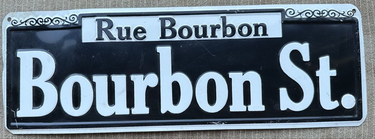 Ecriteaux: Blechschild Rue Bourbon Bourbon St. Dekoschild – D'occasion à zürich par PatCat02