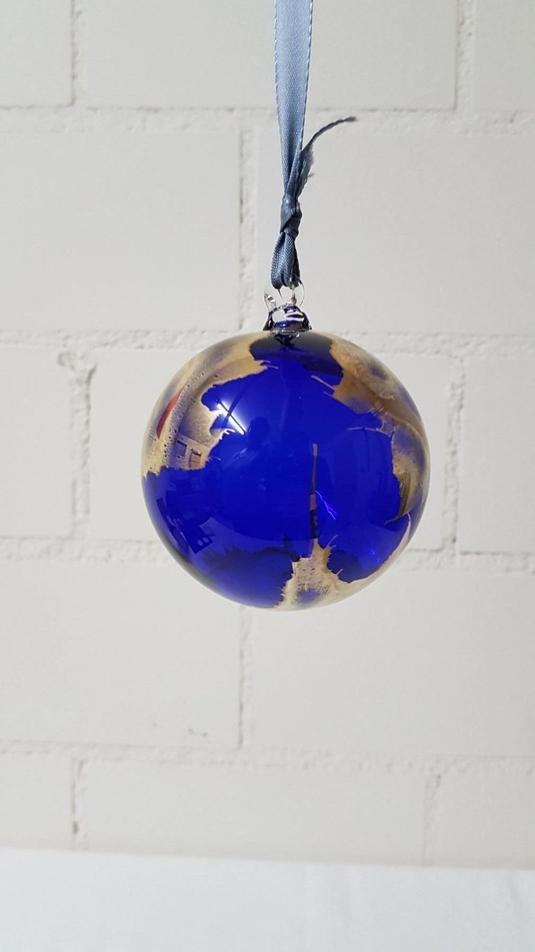 Bicchieri: Bleikristallkugel - Glas Kugel blau – Usato da Thun venduto da Nordkapp 1