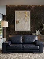 Leder Sofa Dunkel blau