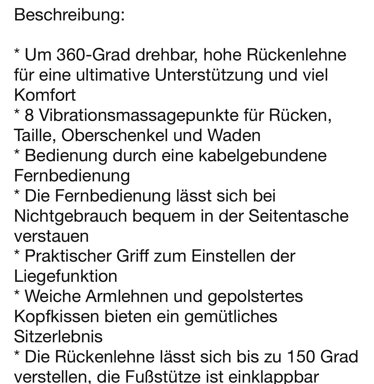 Poltrone: Fehrnsee Sessel mit Massage funktion – Usato da Schaan venduto da Pete2911 3