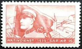Soldatenmarke 2.WK, Sappeur Kp II/6, rot, Wi Sap 22