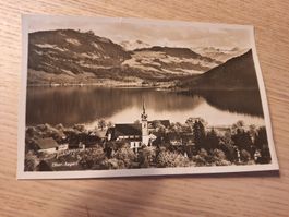 Ansichtskarte Ober-Aegeri mit Kirche und See 