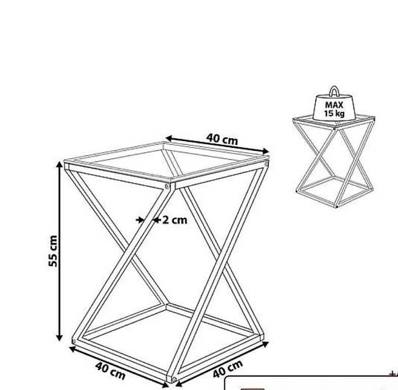 Beliani Tables: Table d'appoint chrome et verre – D'occasion à Vich par NatachaCK 2