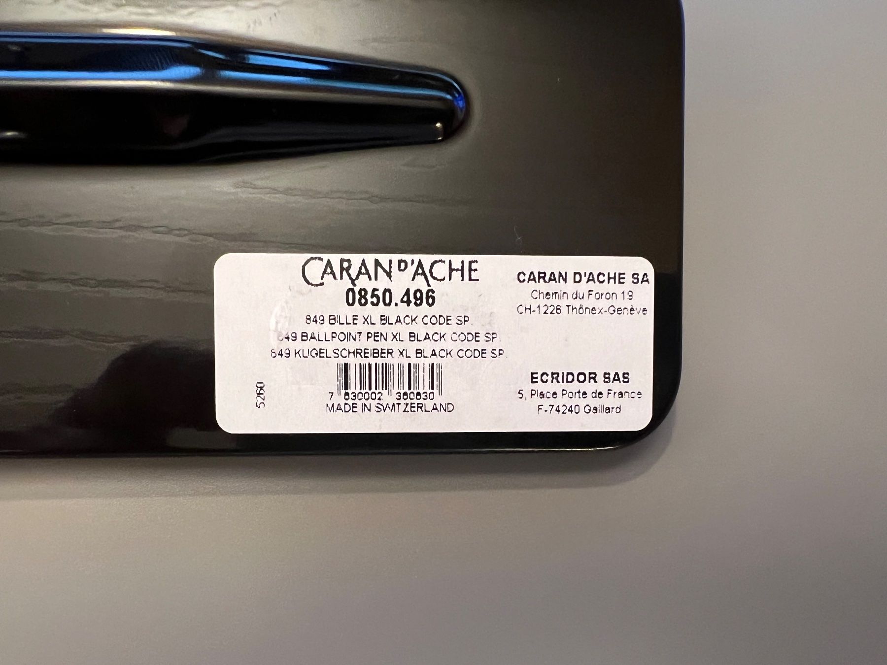 Caran D'Ache Stifte & Marker: Caran D'Ache 849 Ballpoint Black Code XL – Neu und originalverpackt aus Lengnau AG von SuperA 5