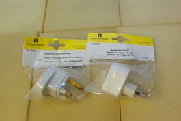 2x Reiseadapter / Übergangsstecker, weiss