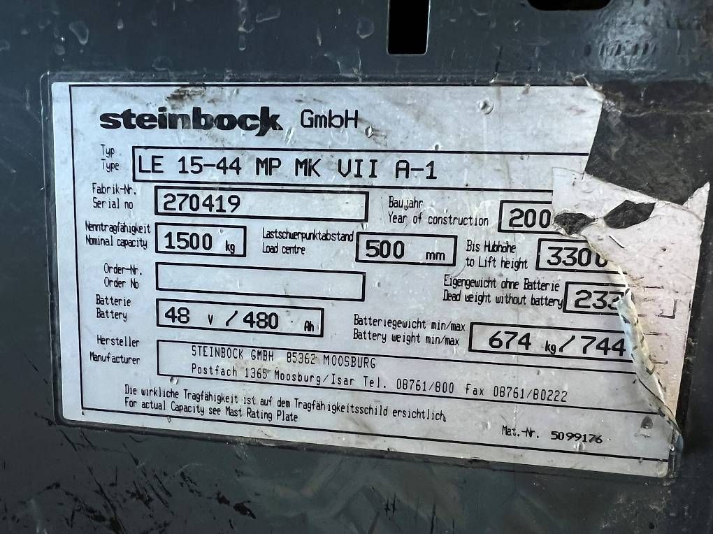 Gabelstapler & Hubwagen: Frontsapler Steinbock LE 15 – Gebraucht aus Windisch von sve_29kx 2