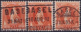 Stehende: Drei Luxus-Stücke von BASEL: 30.SEPT.1885