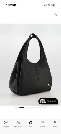 Schultertasche von Coach, Modell Lana, neuwertig, schwarz
