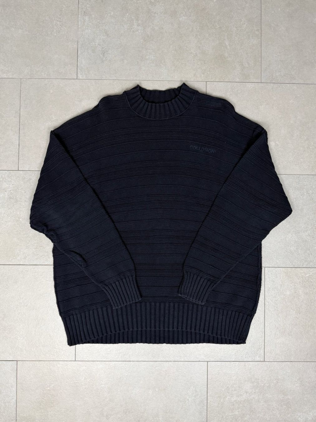 Maglioni & Felpe: Collusion Oversized Navy Textured Sweater – Usato da Biel/Bienne venduto da sami0788480082
