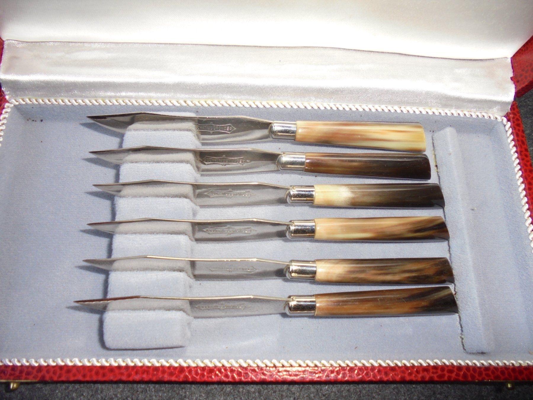 Messer: Frucht Messerset "DUCHATIUS BRONGE" Theodor Meyer&Co. Bern – Gebraucht aus Rüschegg-Heubach von Ofen111 3