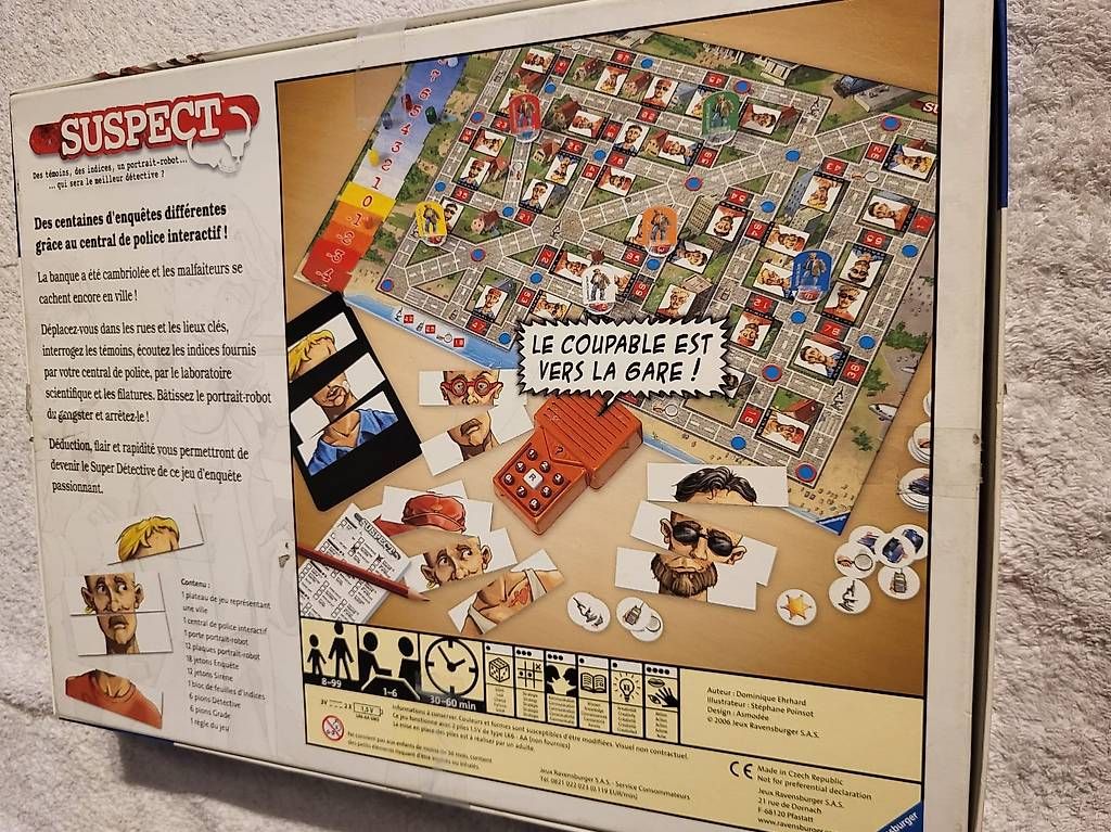 Ravensburger Giochi: Suspect - Jeu de Société Ravensburger - Détective Fun! – Usato da Penthalaz venduto da yve_wsq8 1