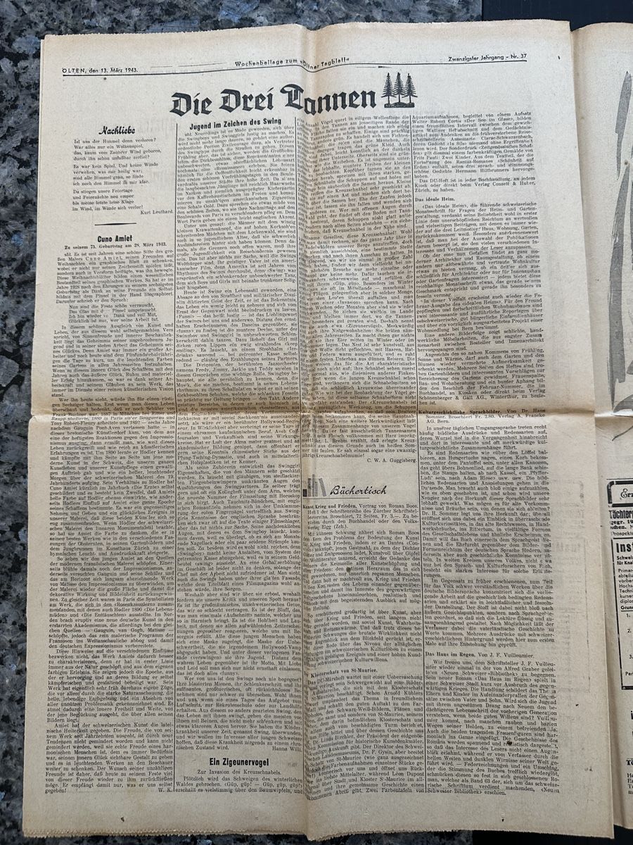 Riviste & Magazine: Oltner Tagblatt vom 13. März 1943 – Usato da Kappel SO venduto da pat_7gxd 5