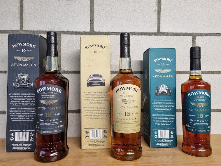 Bowmore Spirituosen: 3 Whiskys "Bowmore ASTON MARTIN SET" Edition 4-6 – Neu und originalverpackt aus Meggen von baerli1976 3