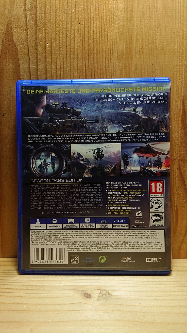 Sony Giochi: SNIPER GHOST WARRIOR 3 PS4 Game – Usato da Wilderswil venduto da Exebub 1