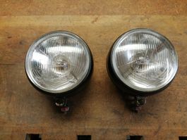 2 alte Oldtimer Frontscheinwerfer (Made in France) 
