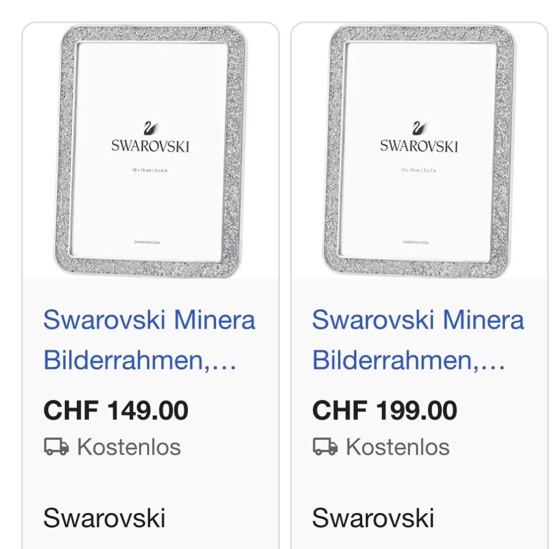 Cornici: Swarovski Minera, 2 Stück – Nuovo (secondo la descrizione) da Müllheim Dorf venduto da ldh