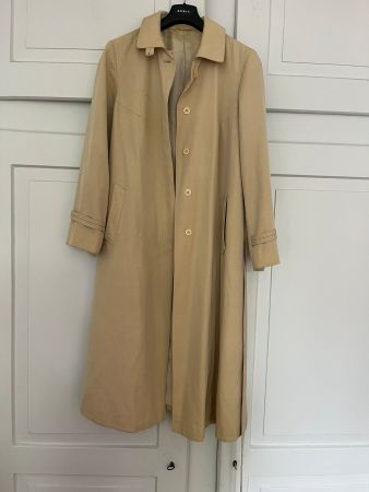 Eleganter Vintage-Trenchcoat, reine Schurwolle/Viskose, ca.M