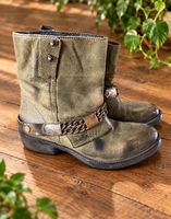 Olivgrüne Lederboots WIE NEU