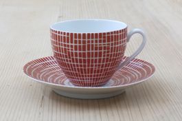 1 Kaffee-Tasse Arzberg 2000 Bastdekor, H. Löffelhardt, 50er