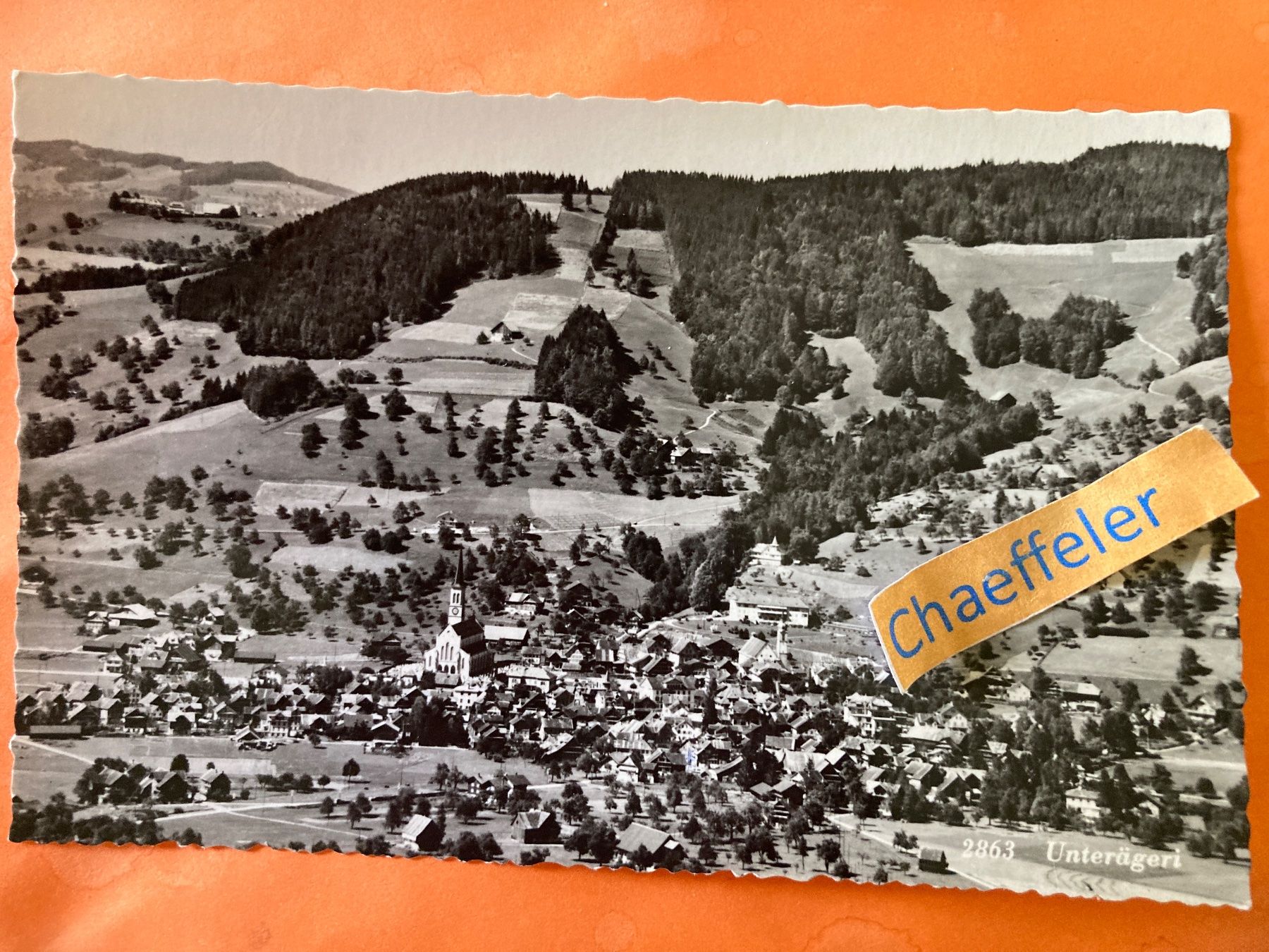 Ansichtskarten: 1950  2863 Unterägeri – Gebraucht aus Zürich von Chaeffeler