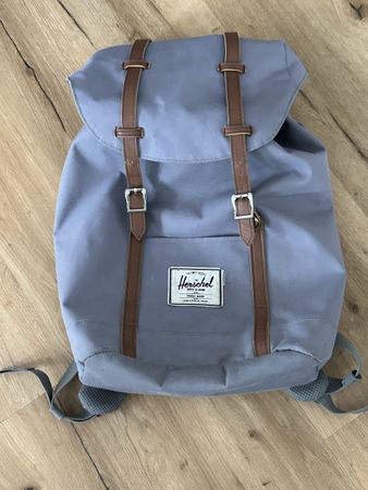 Herschel Rucksack Grau mit Lederdetails