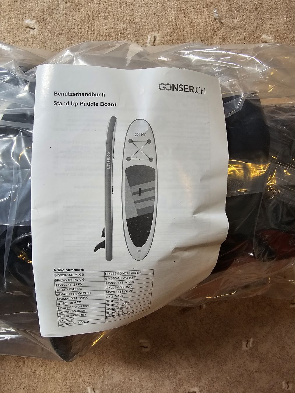 Gonser Tavole da surf e di nuoto: Stand Up Paddle mit Rucksack – Usato da Luzern venduto da dadude67 5
